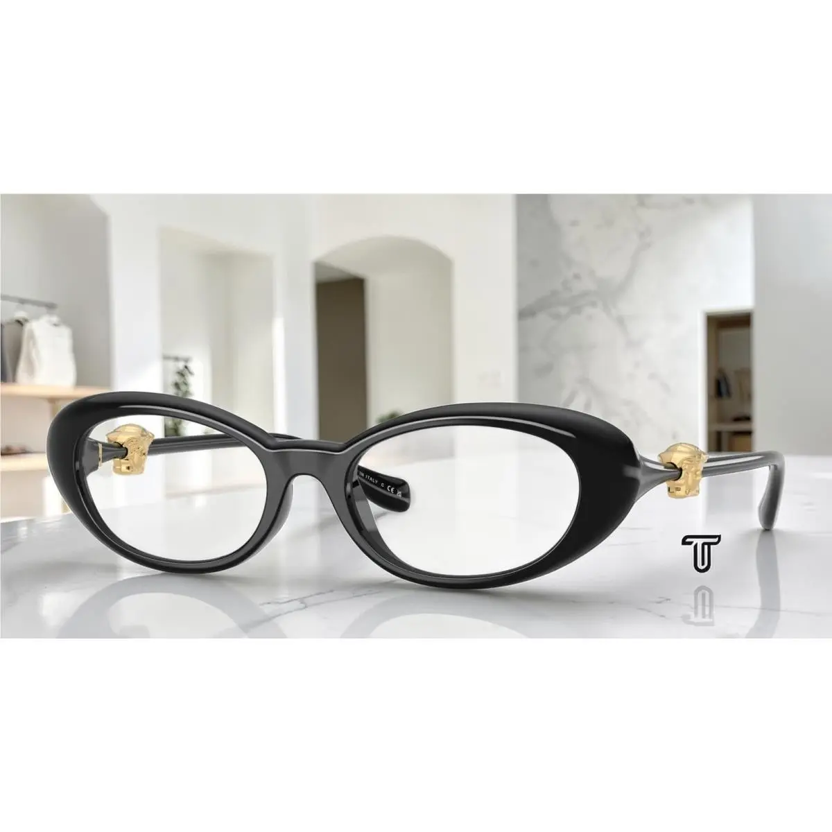 Versace VE3381U GB1 Black Demo Lens 52 mm Women`s Eyeglasses