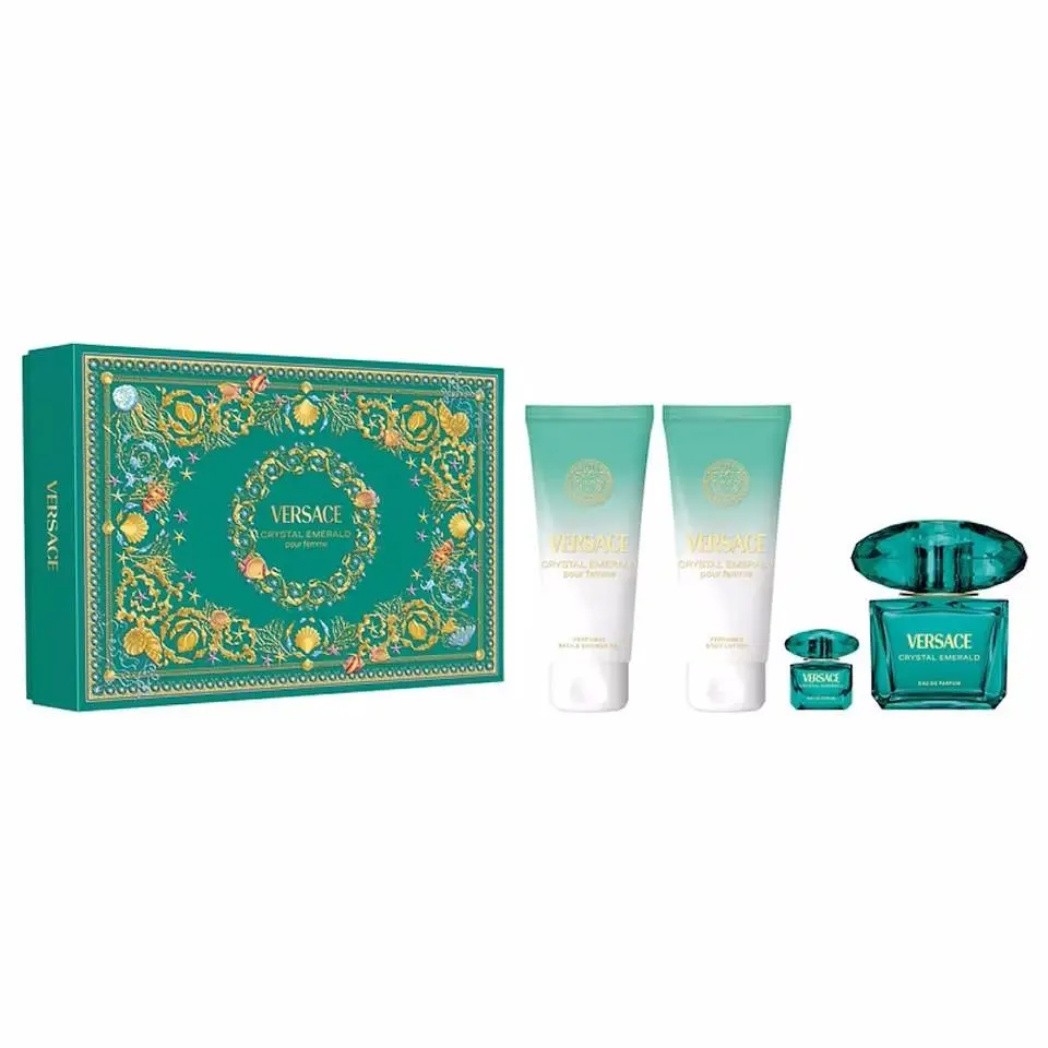 Crystal Emerald Pour Femme 4 Pcs Gift Set By  Edp For Women by Versace