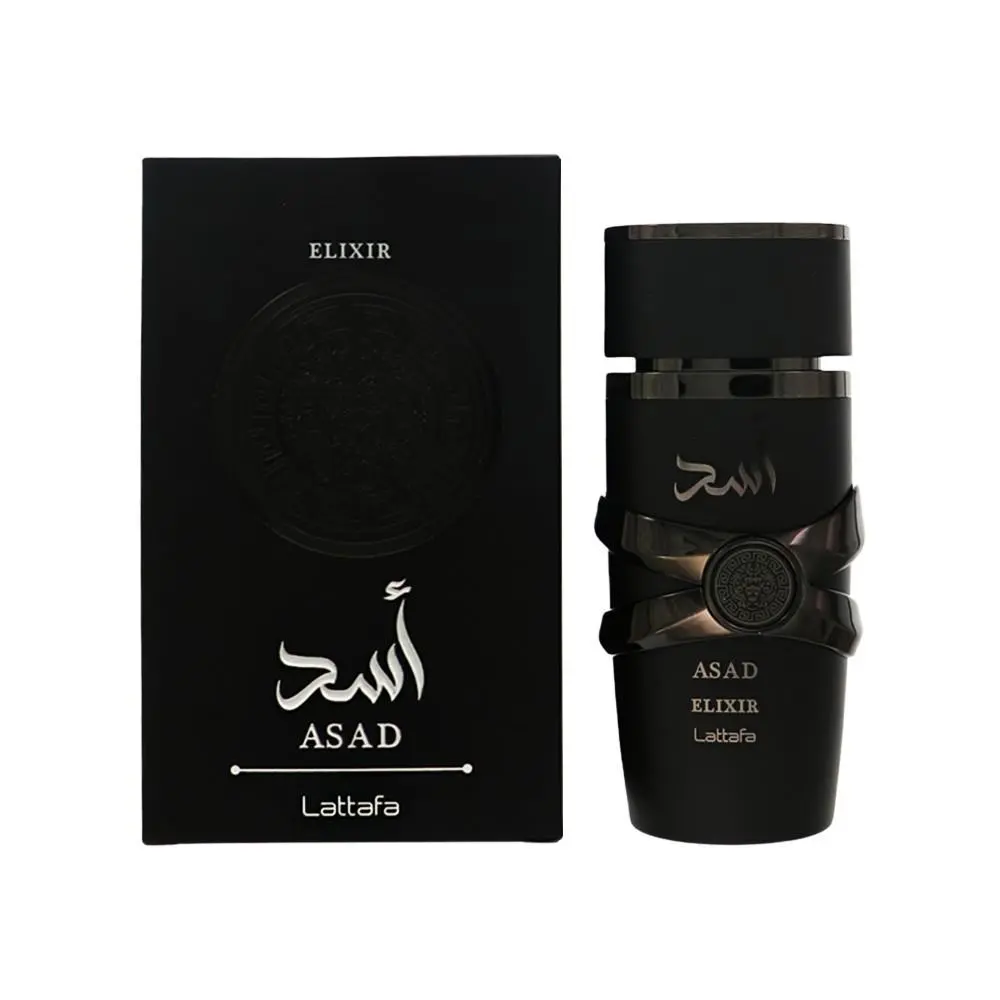Asad Elixir 3.4 Oz Eau De Parfum Spray by Lattafa Box For Men