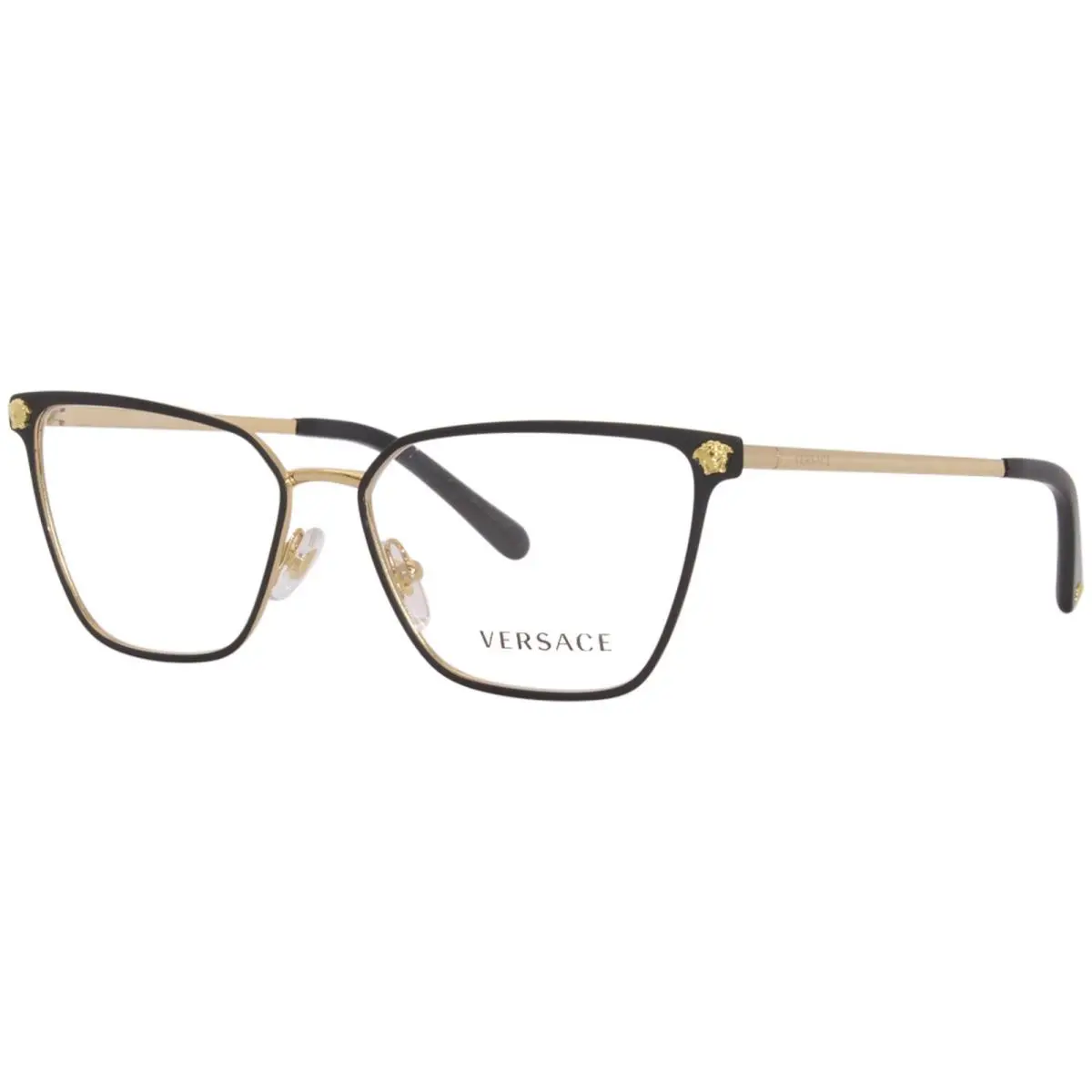 Versace VE1275 1433 Eyeglasses Frame Women`s Matte Black/gold Full Rim 54mm