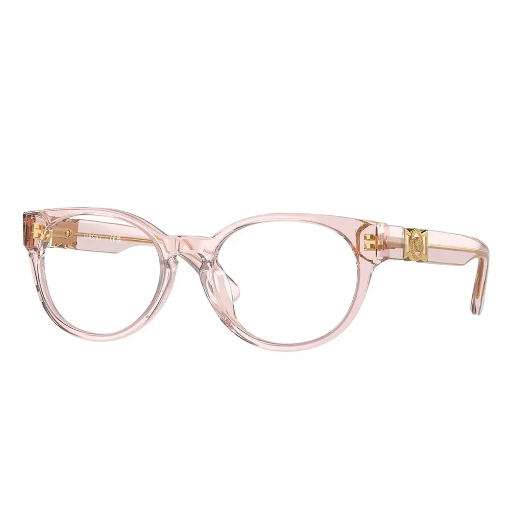 VK 3323U 5441 Tranparent Pink Plastic Oval Eyeglasses 47mm by Versace