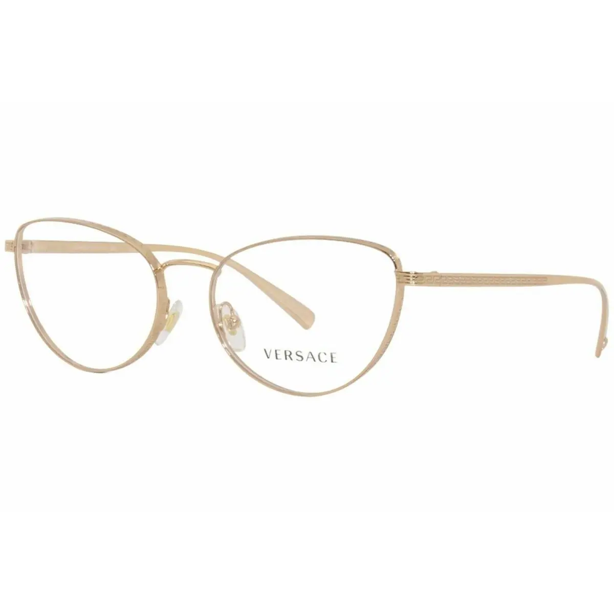 Versace VE1266 1412 Eyeglasses Frame Women`s Pink Gold Full Rim Cat Eye 54mm