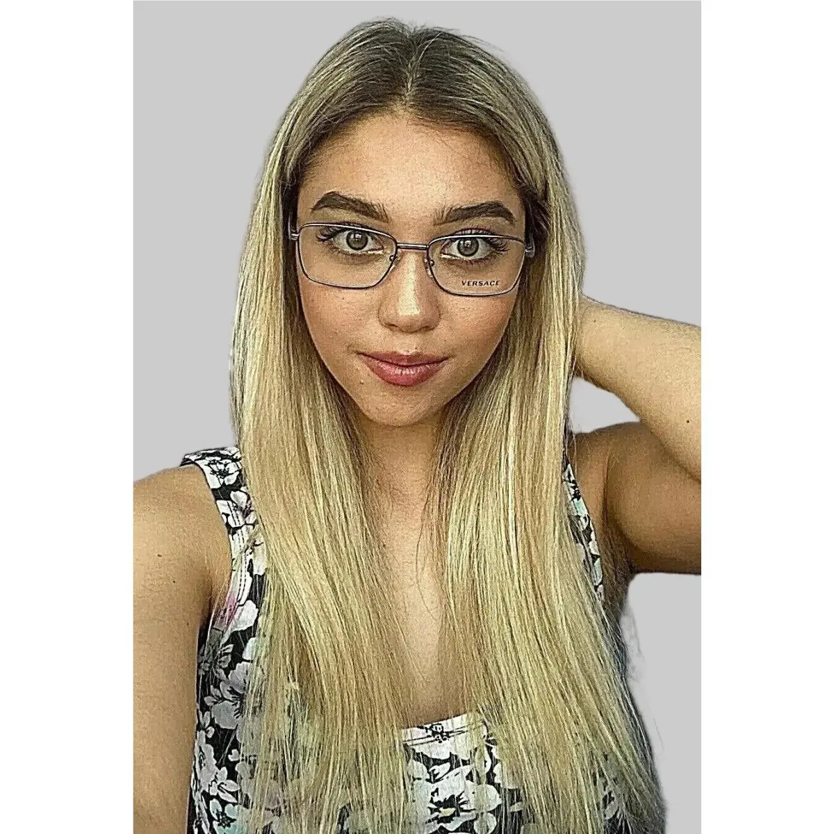 Versace Mod. 1227 1351 53mm Matte Silver Men`s Women`s Eyeglasses Frame