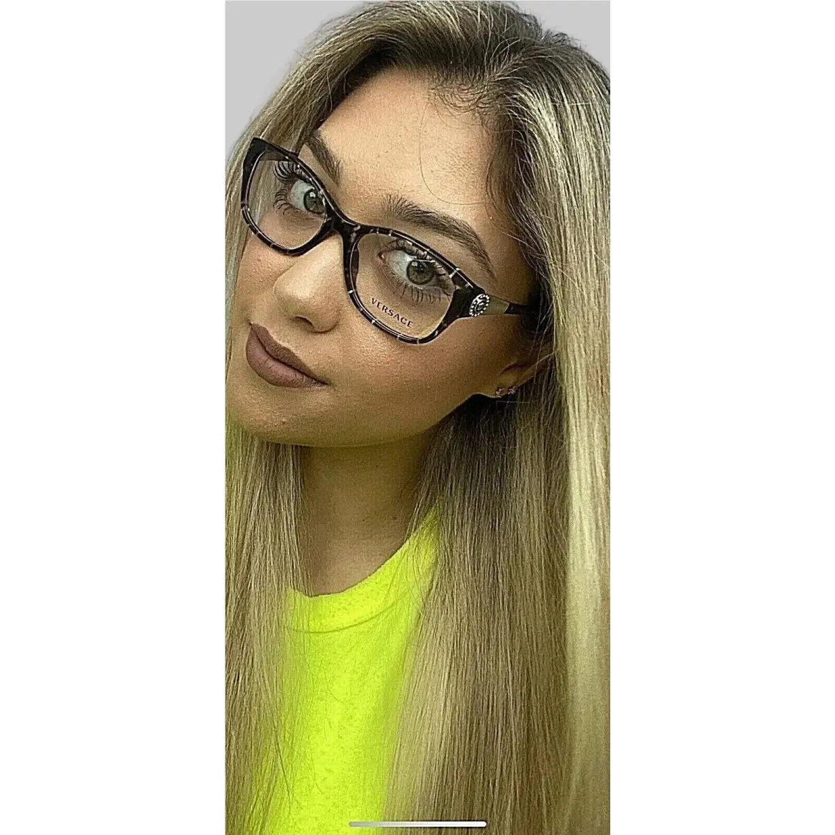 Versace Mod. 3168B 969 Gray Tortoise 52mm Women`s Eyeglasses Frame Italy
