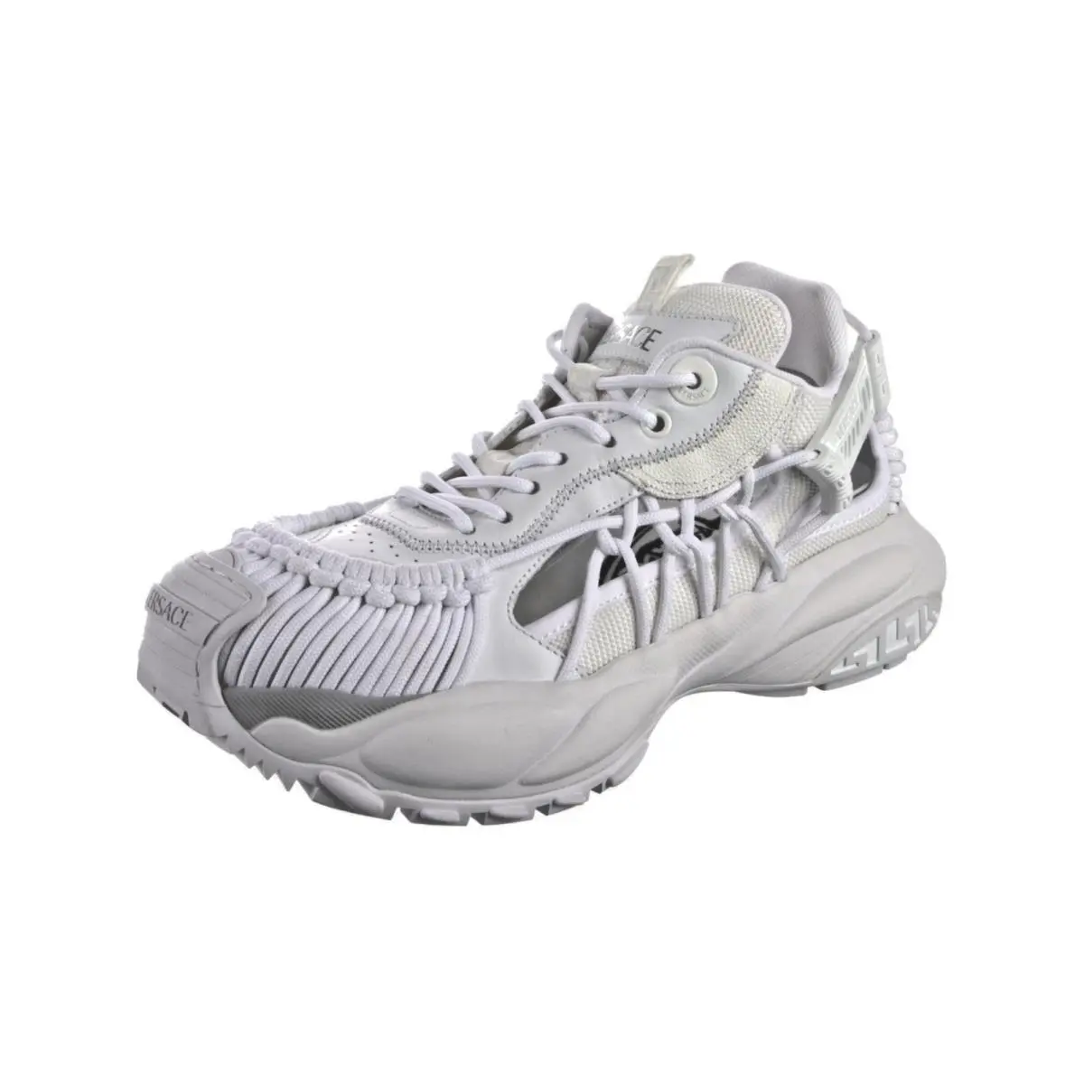 Women`s White Mercury Cutout Chunky Sneakers Shoes Women US 9 IT 39 by Versace