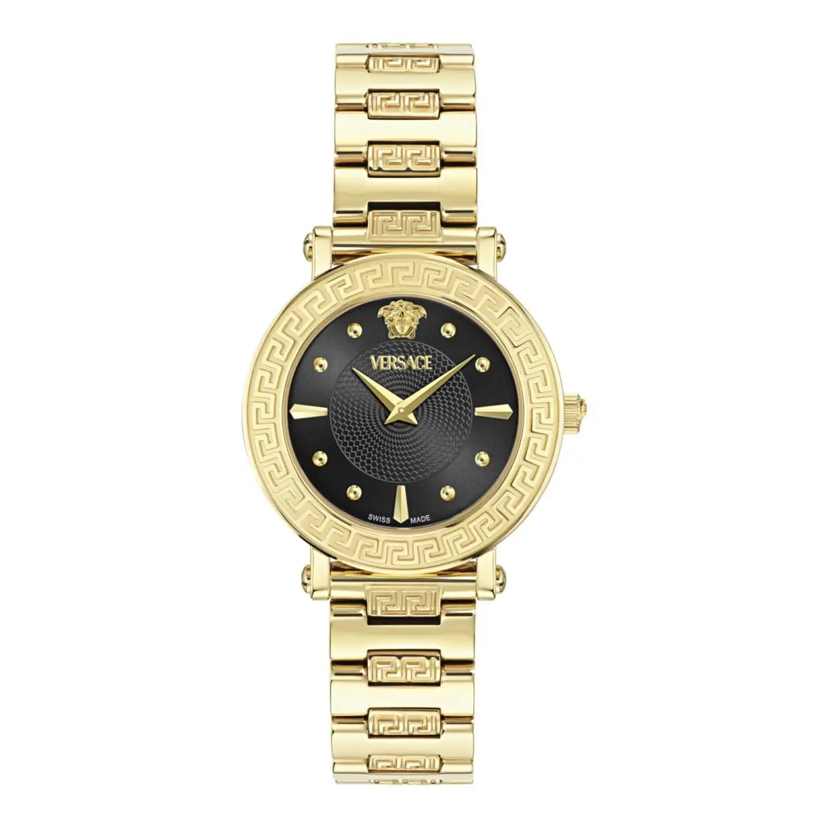 Versace Greca Sphere Women’s Watch Swiss Made Luxury Designer Watch with Black