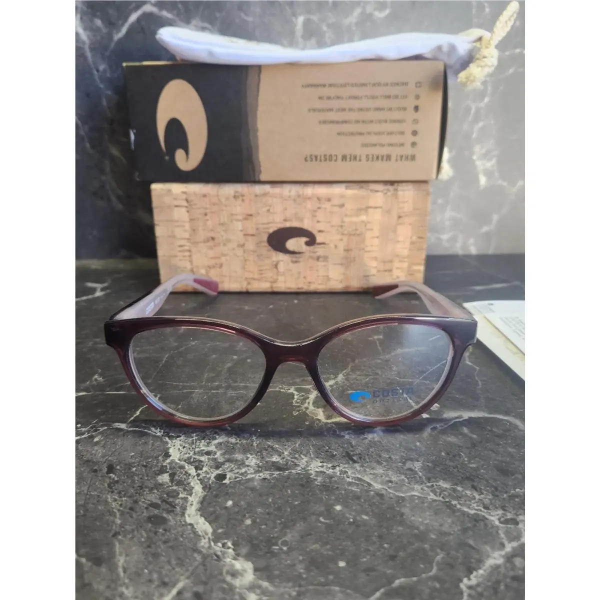 Costa Del Mar Womens Ocean Ridge 510 Cat Eye Eyewear Frames 51mm Urchin Smoke