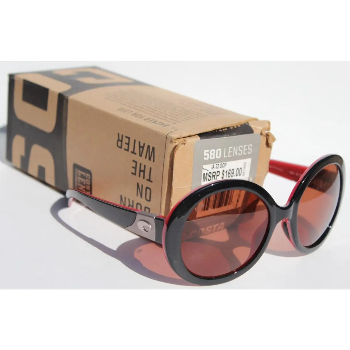 Costa Del Mar Isla Polarized Womens Sunglasses Black Coral/copper 580P Rare