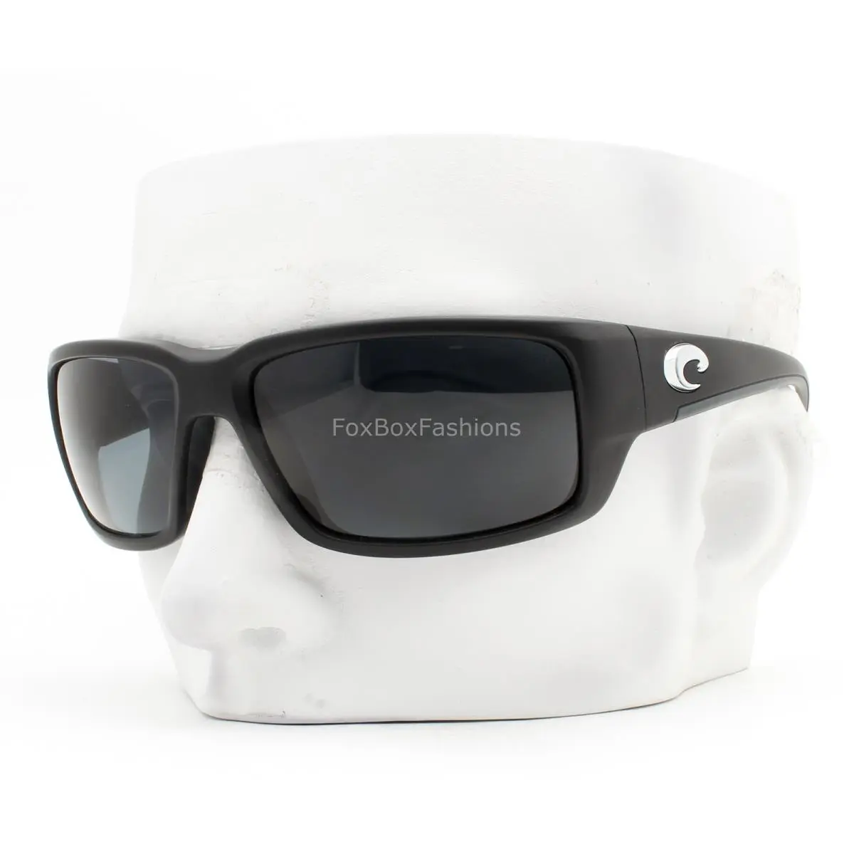 Costa Del Mar Fantail Sunglasses Matte Black Polarized Gray Plastic 580P W/case