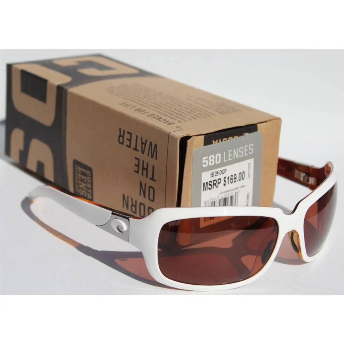 Costa Del Mar Isabela Polarized Womens Sunglasses White Tortoise/copper Rare