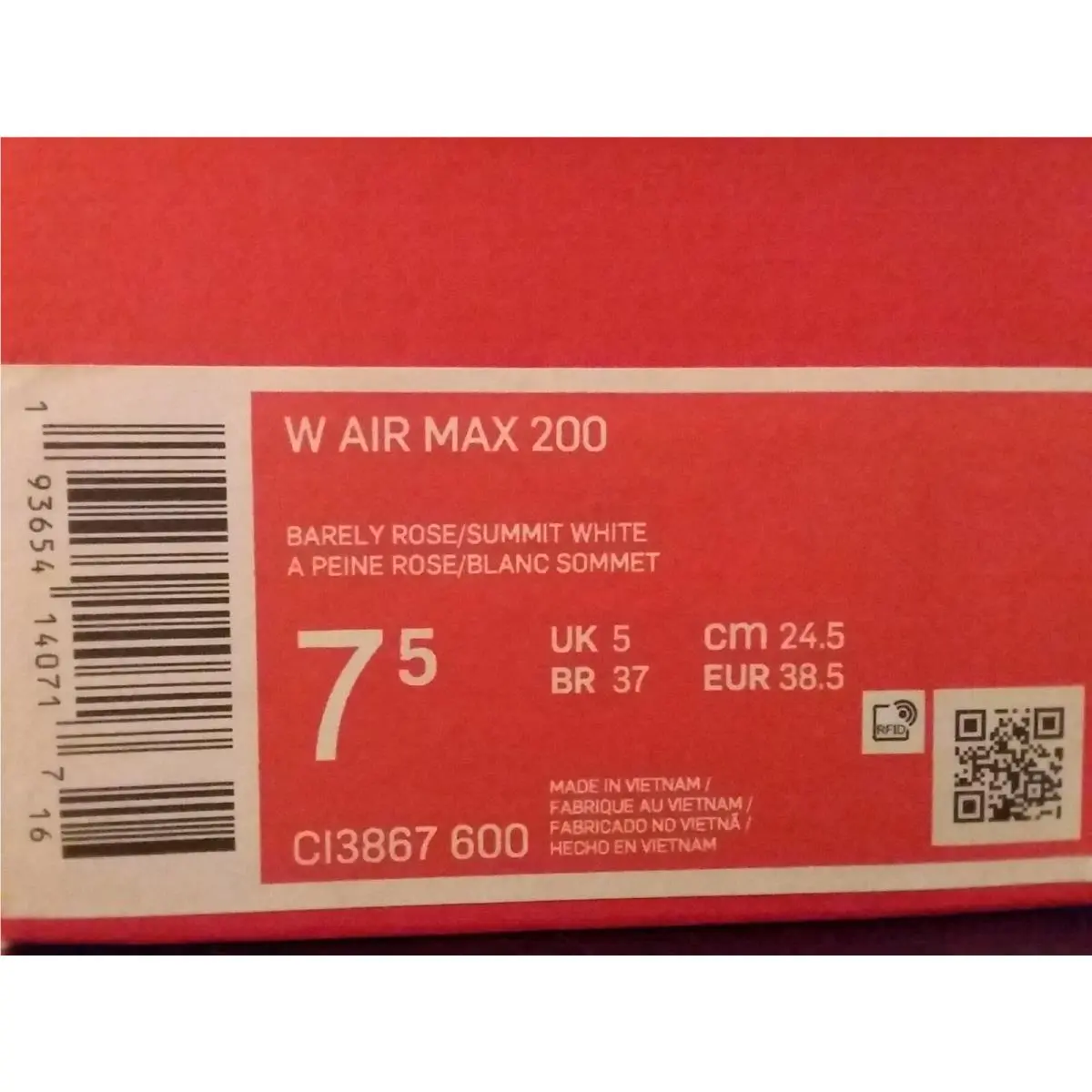 Nike shoes - Nike Air Max 200 - Air Max - CI3867 600 - Barely Rose / Stone - Summit White (UPC: 193654140717) 8