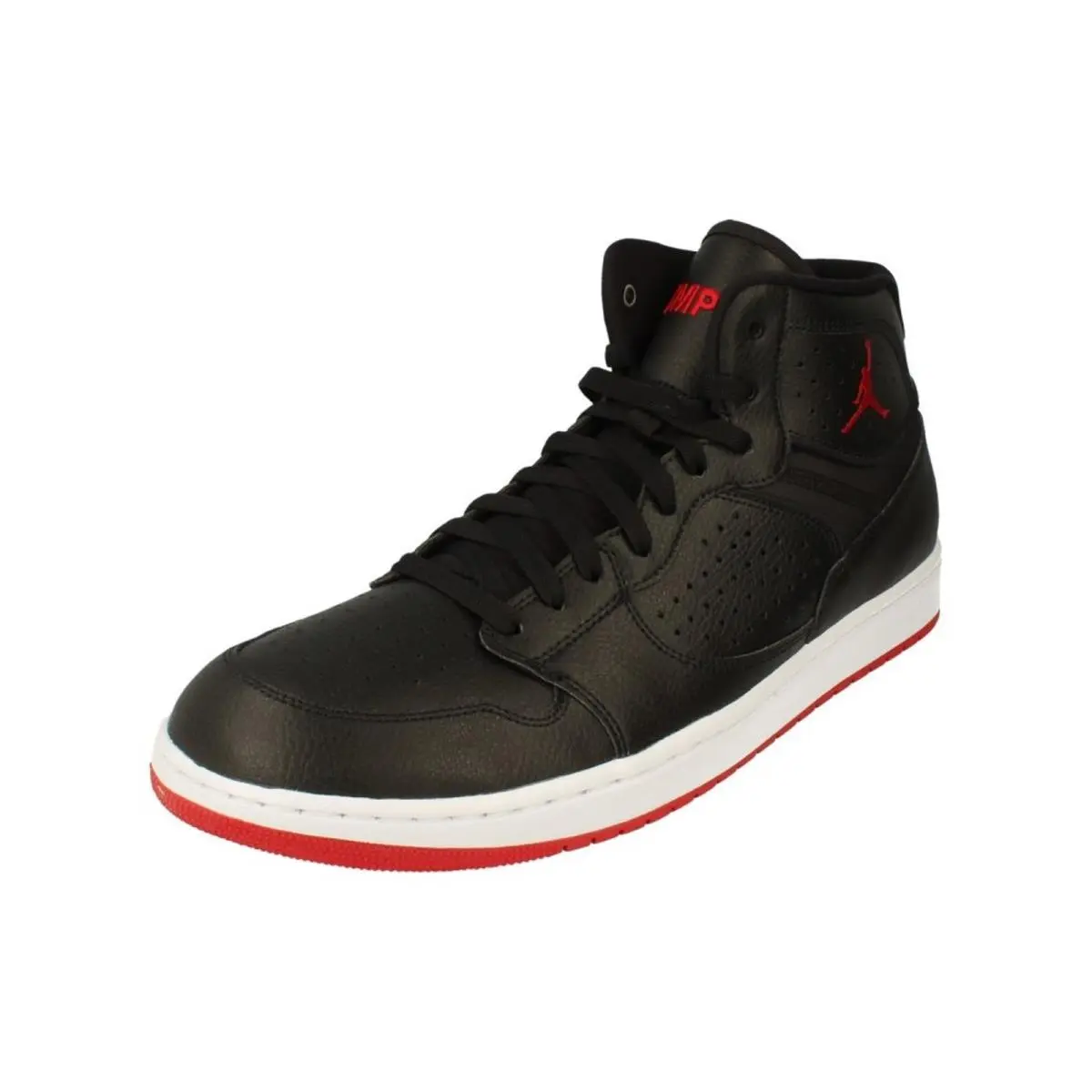 Nike Men`s Jordan Access Basketball Shoes Black/gym Red-white -us 10