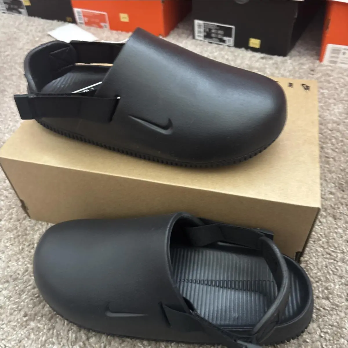 Nike Calm Mule Men`s 12 Black Slip On Slides Shoes FD5130-001