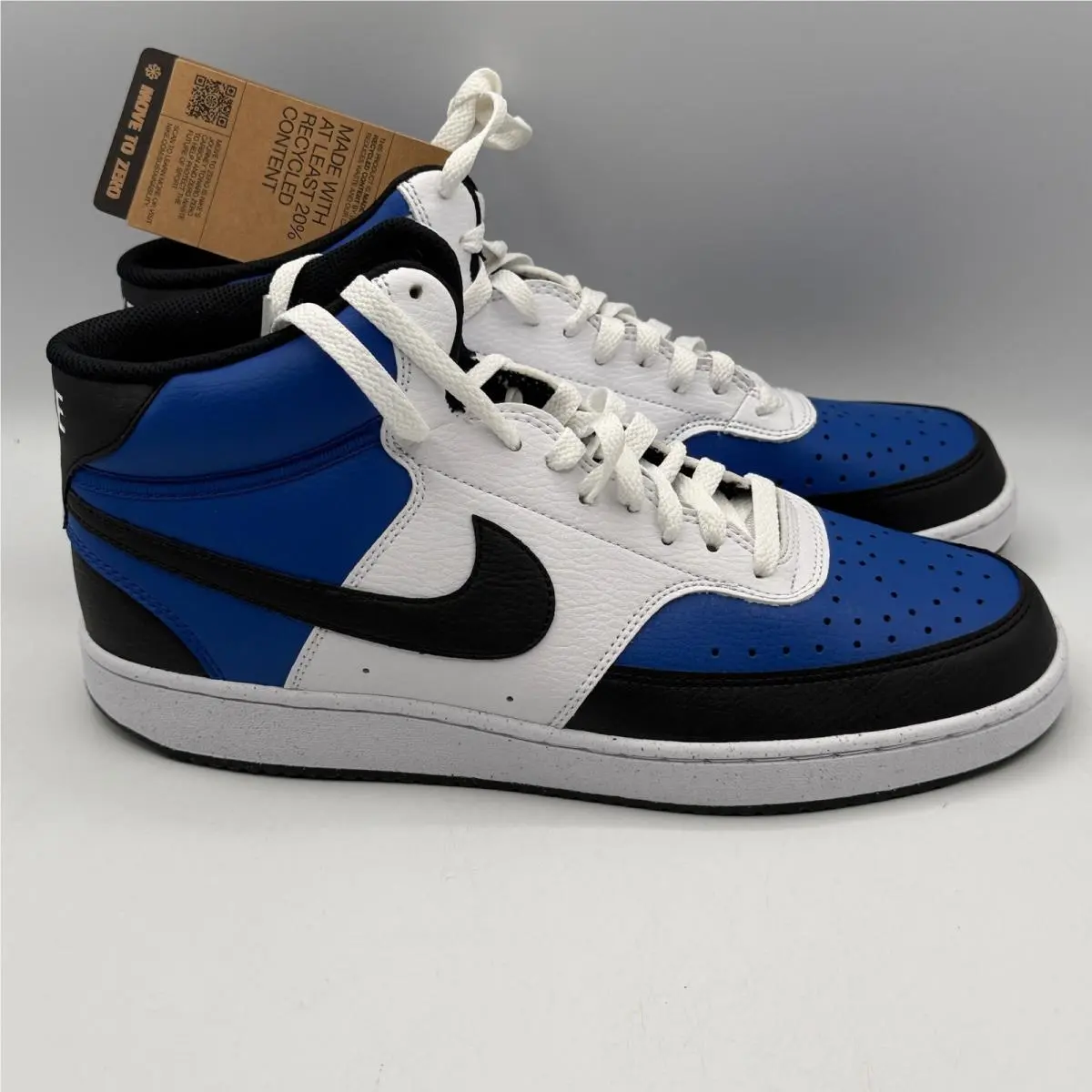 Nike Court Vision Mid NN Sneakers Mens 10.5 Game Royal Black White FQ8740-480