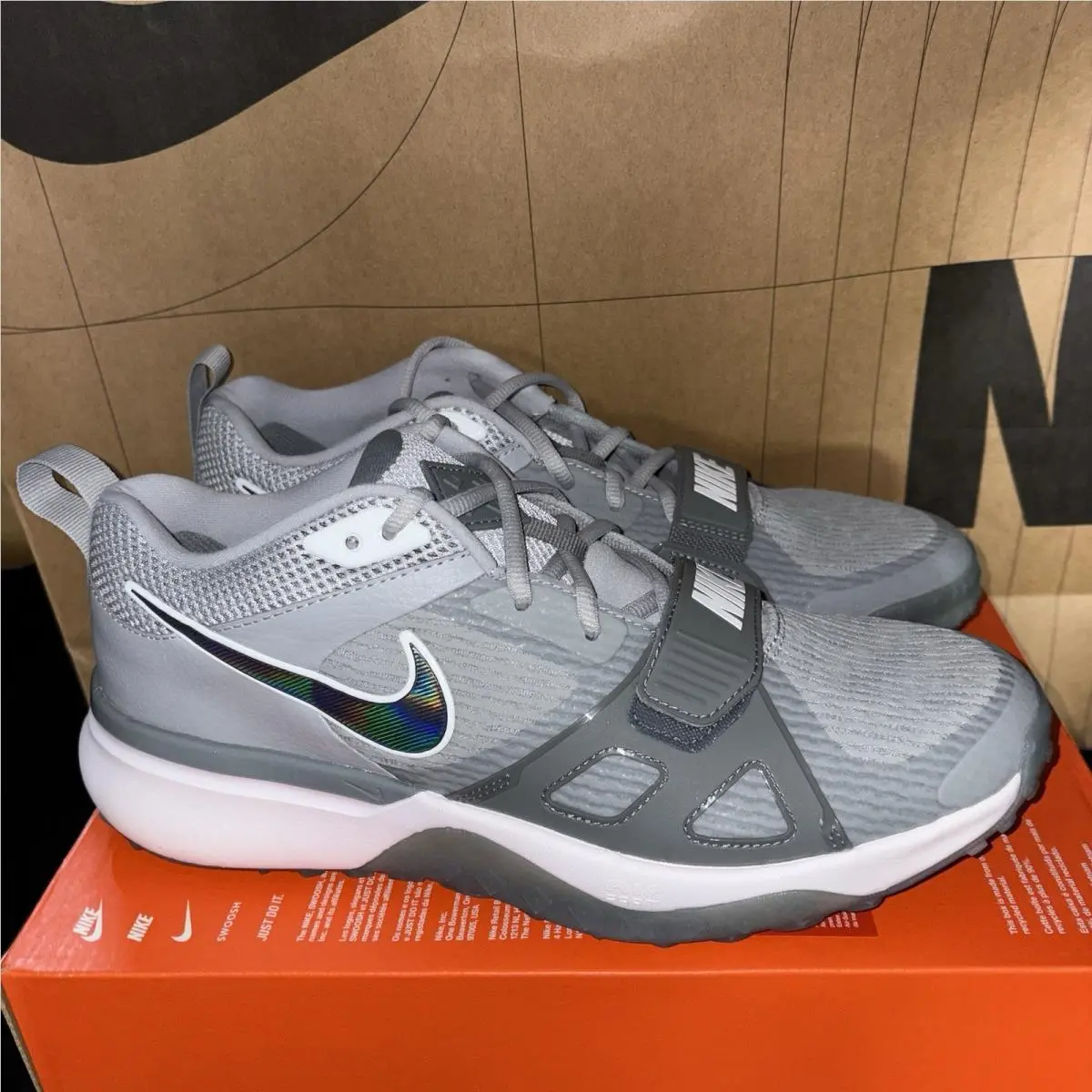 Air Zoom Diamond Elite Turf Baseball Gray Nby FN4250 001 Size 12 by Nike