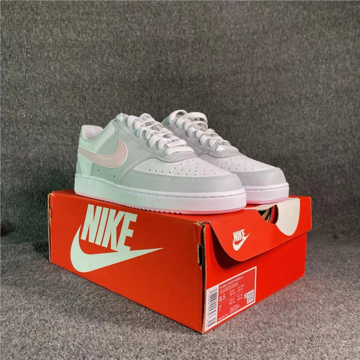 Nike Court Vision Low Pure Platinum Pink Foam Womens Size 8.5 Shoes IB4009-043