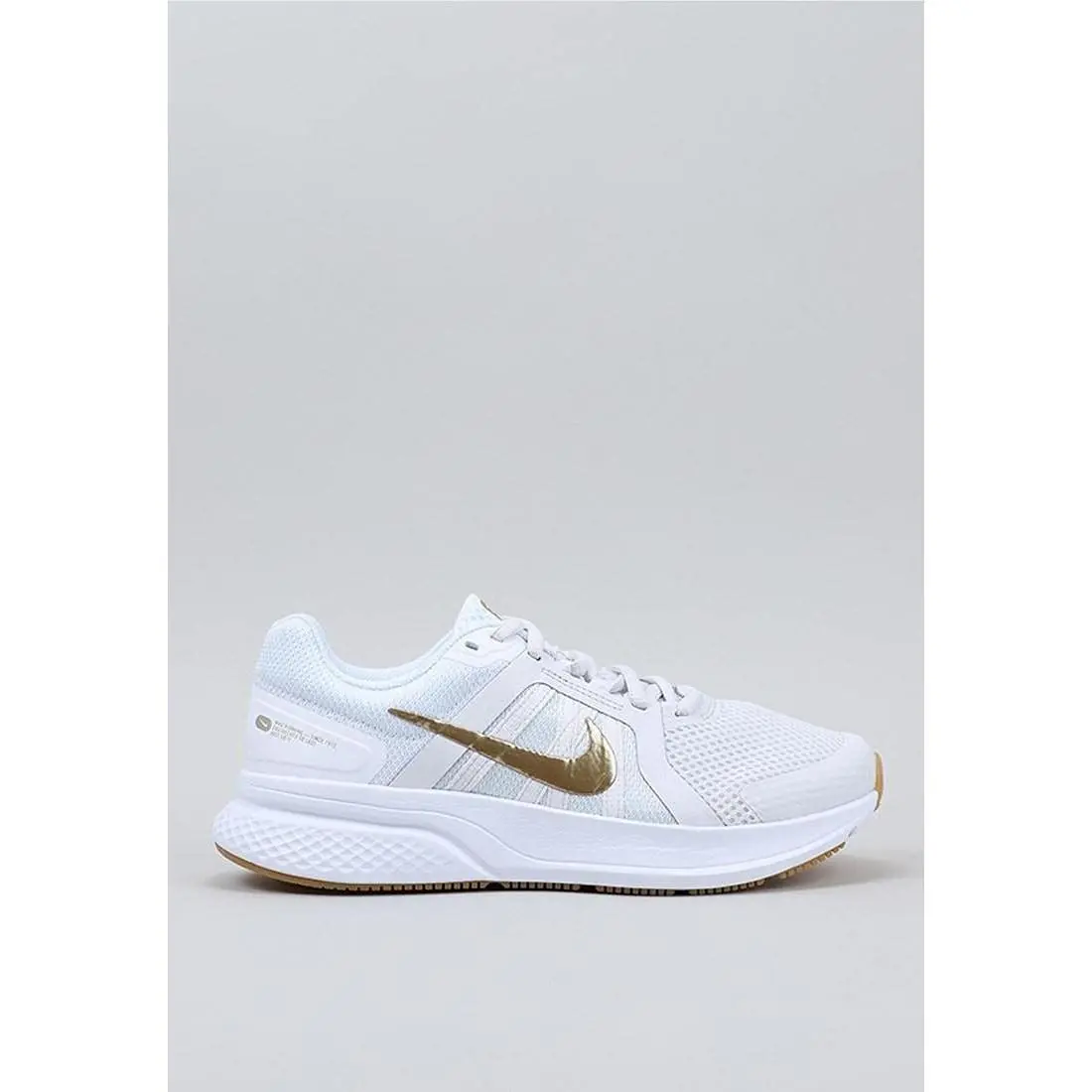 Nike Women`s Run Swift 2 Running Shoes Platinum Tint/gold/gum Size 10