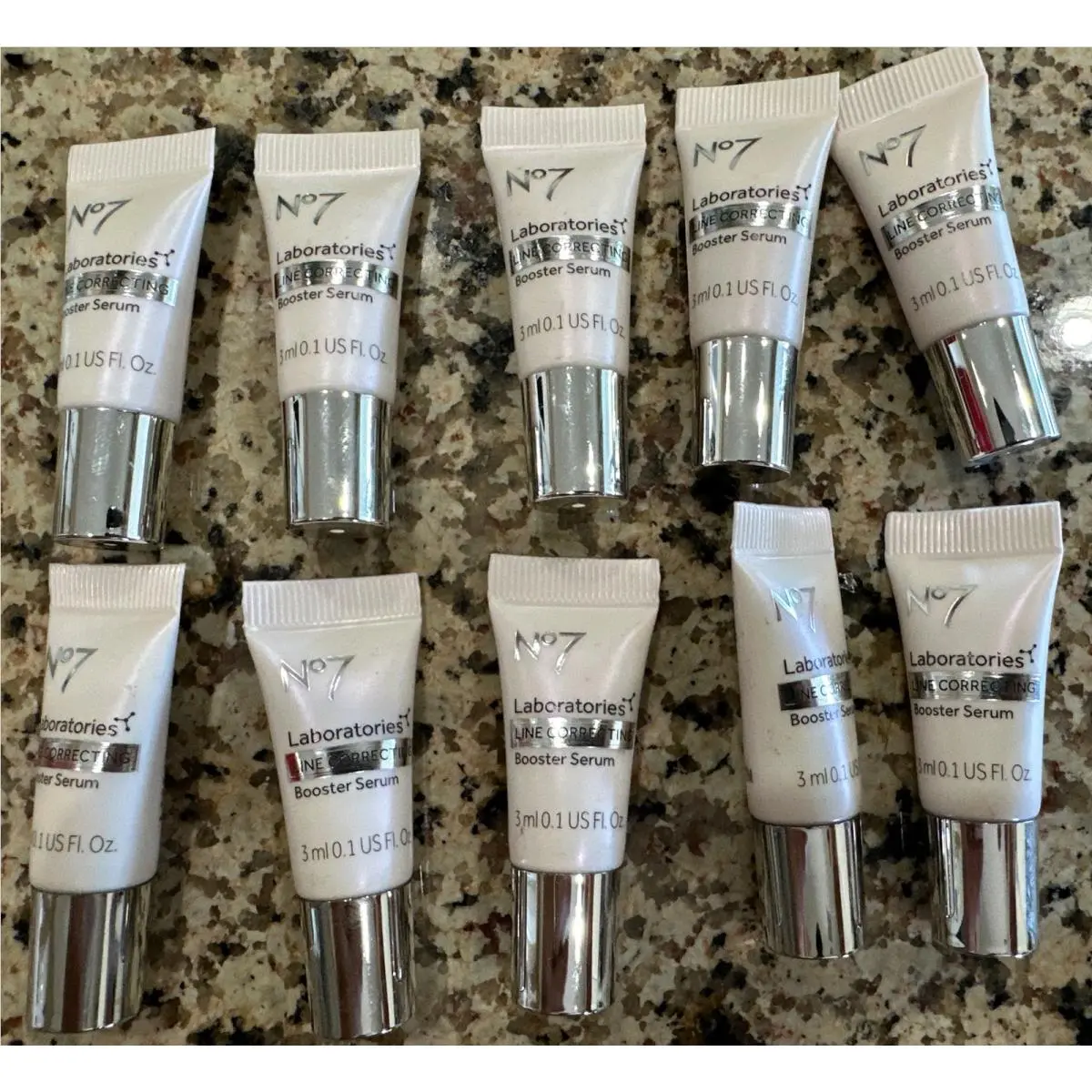 50 Pcs No 7 Boots Laboratories Line Correcting Booster Serum 0.1 Oz/3ml Mini