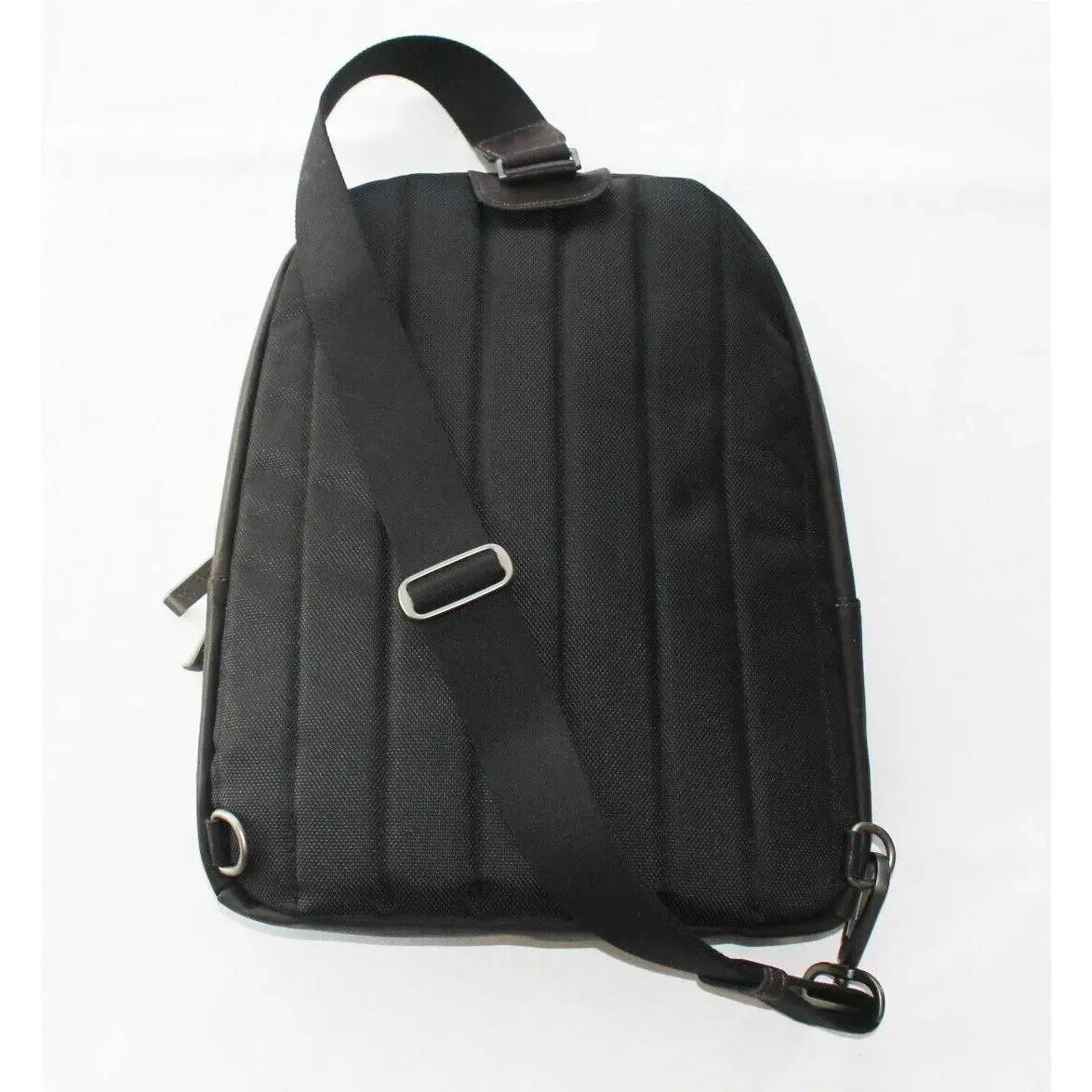 Kenneth Cole Reaction Leather Laptop Bag Sling Break Crossbody Brown
