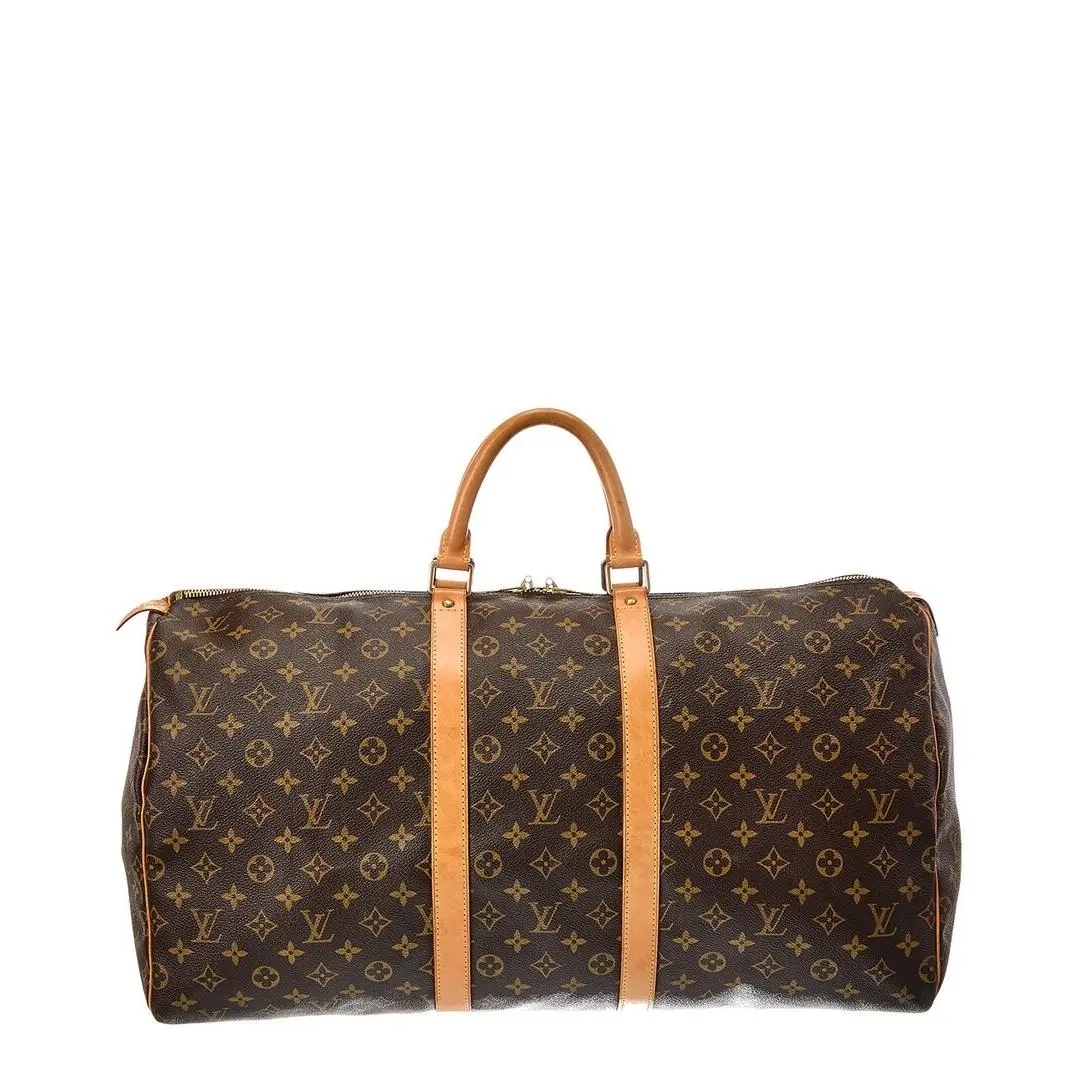 Louis Vuitton Brown Monogram Keepall 55 Pre-loved Women`s