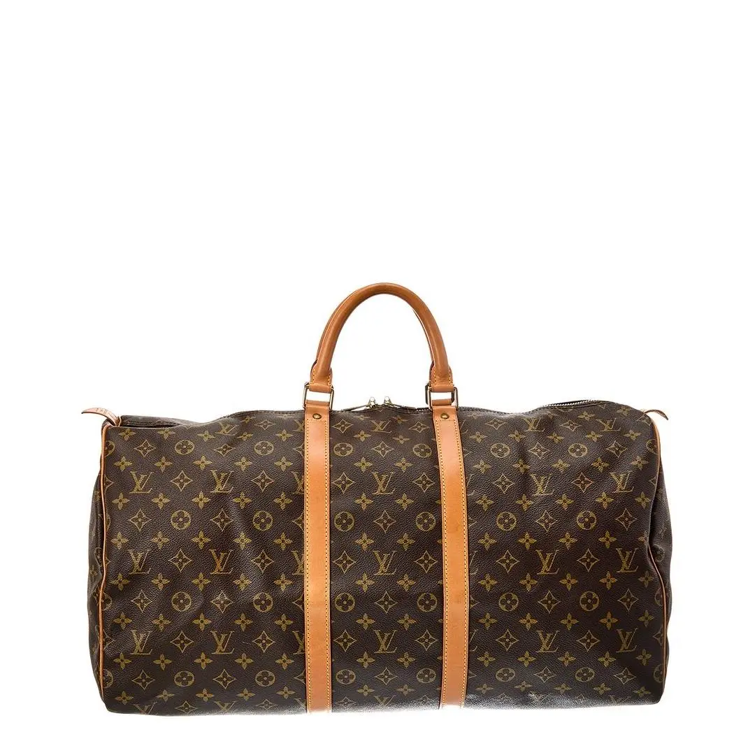 Louis Vuitton Brown Monogram Keepall 55 Pre-loved Women`s