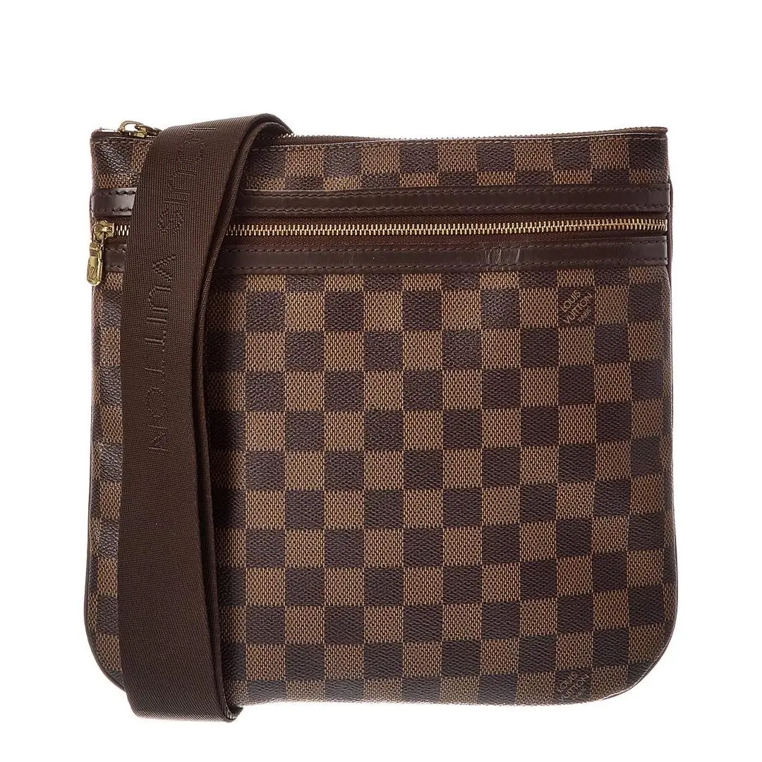 Louis Vuitton Brown Damier Ebene Bosphore Pochette Pre-loved Women`s