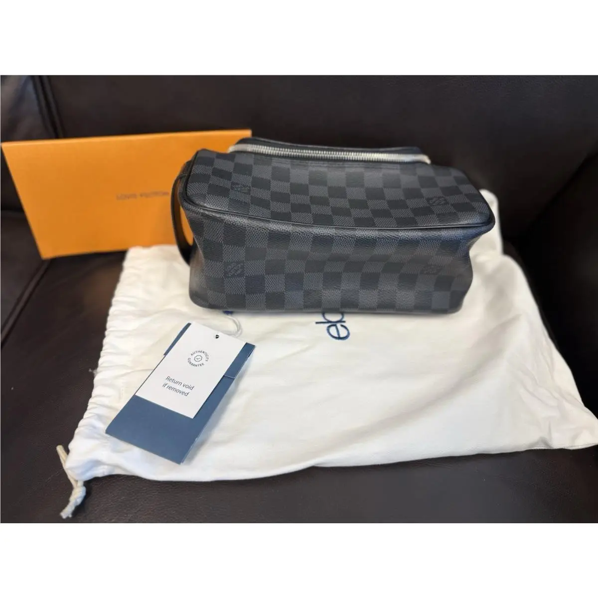 Damier Graphite Toiletry Pouch by Louis Vuitton
