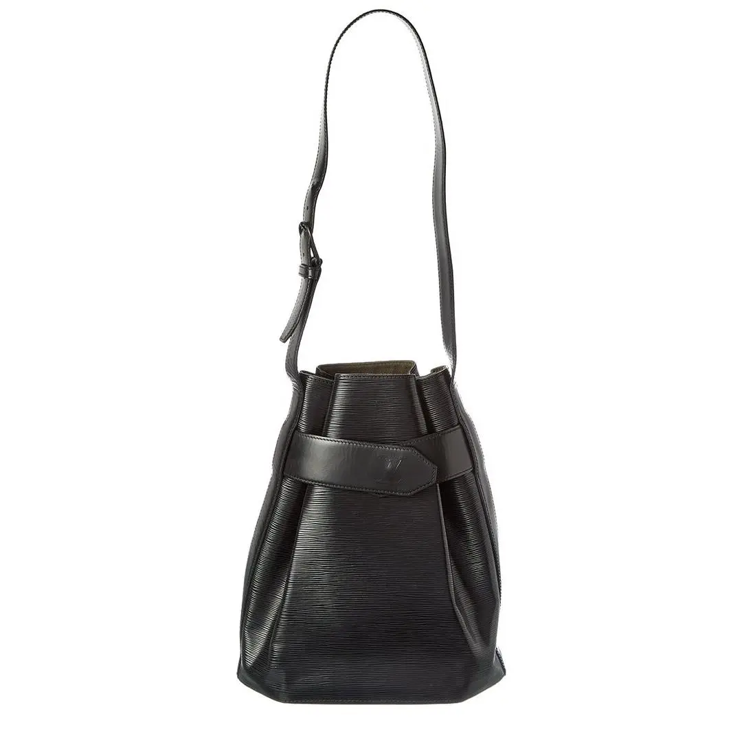 Louis Vuitton Black Epi Leather Sac D`epaule Gm Pre-loved Women`s
