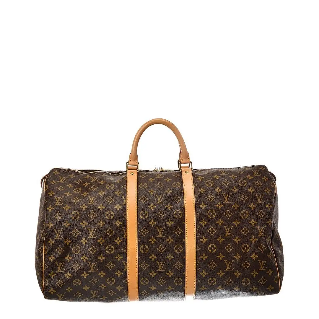 Louis Vuitton Brown Monogram Keepall 55 Pre-loved Women`s