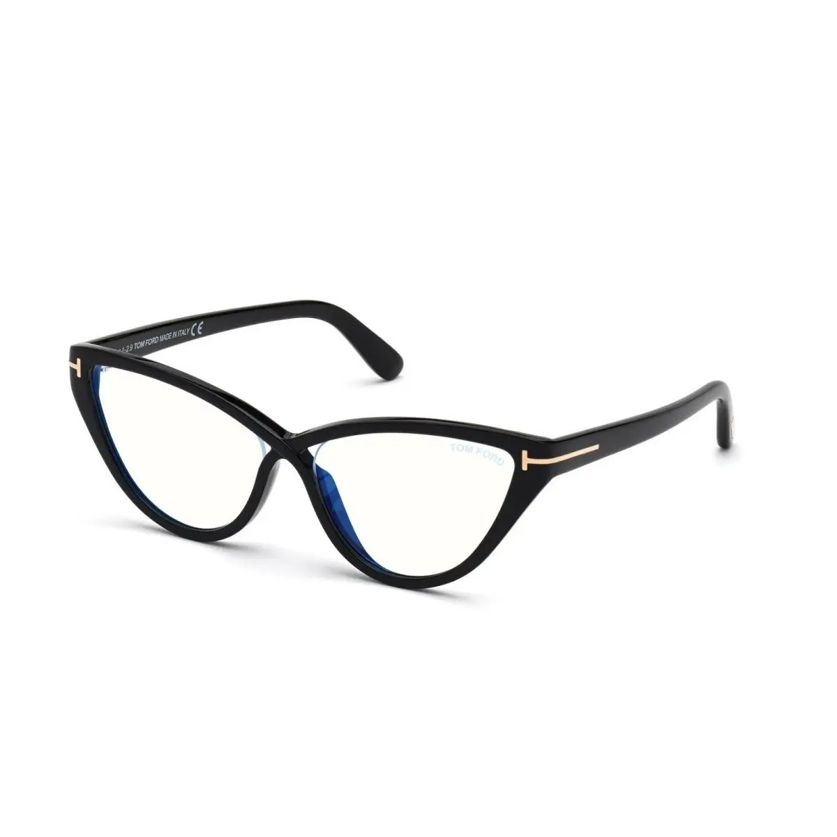 FT TF5729-B 001 Cat Eye Shiny Black 56 mm Eyeglasses by Tom Ford