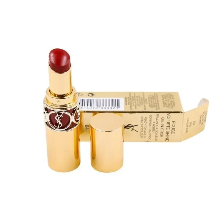- Rouge Volupte Shine Lipstick Balm - 84 - Red Cassandre by Yves Saint Laurent