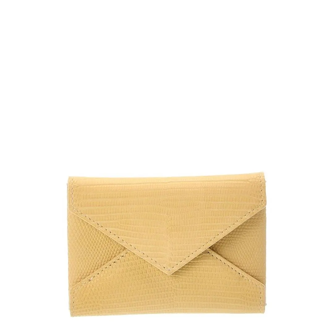 Saint Laurent Leather Card Case Women`s Yellow by Yves Saint Laurent