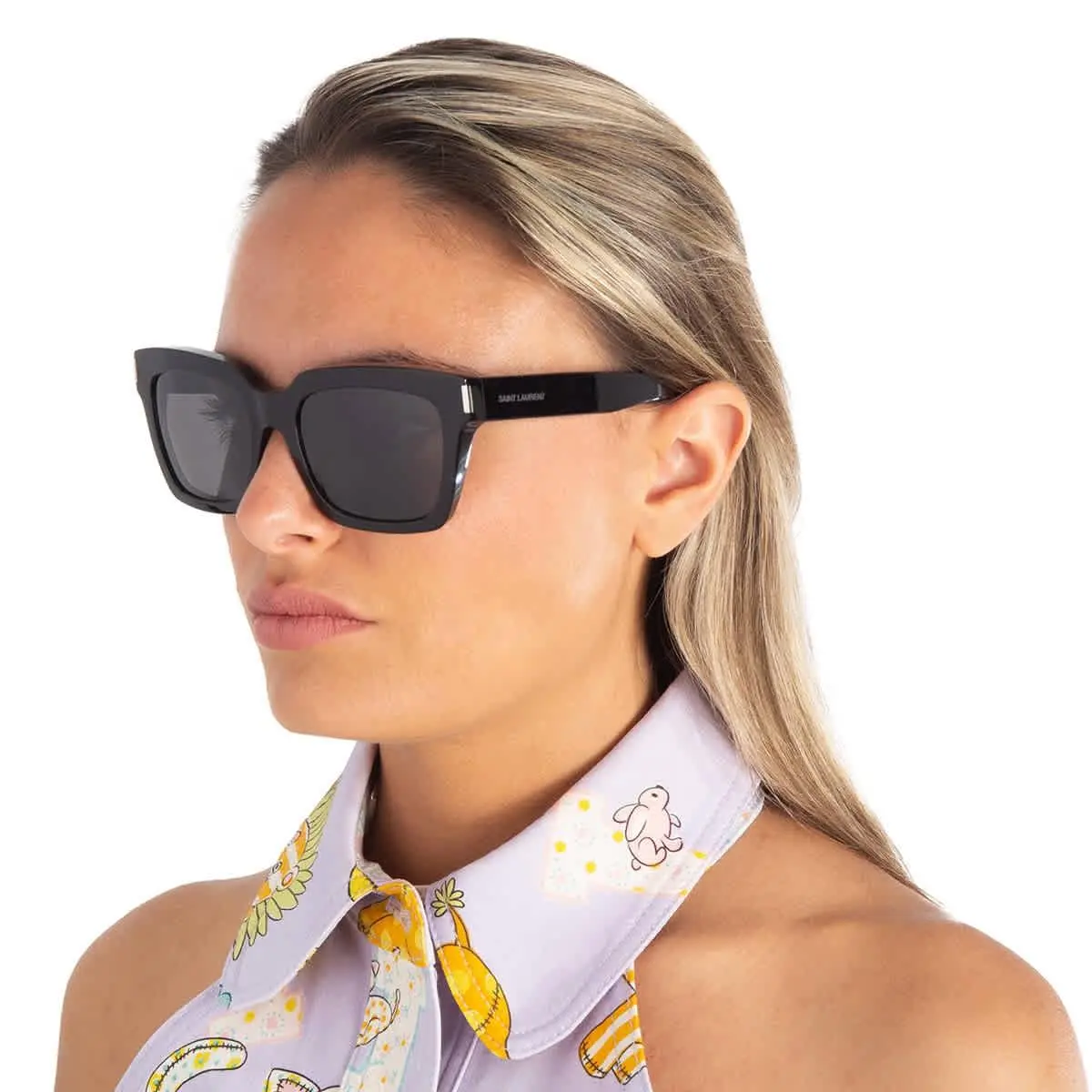 Saint Laurent Smoke Square Ladies Sunglasses Bold 1 002 54 Bold 1 002 54 by Yves Saint Laurent
