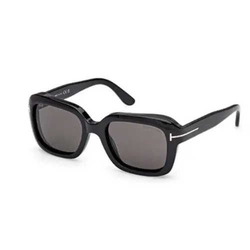 Tom Ford FT1283 Natalia 02 01A Shiny Black/ Smoke Square Women`s Sunglasses