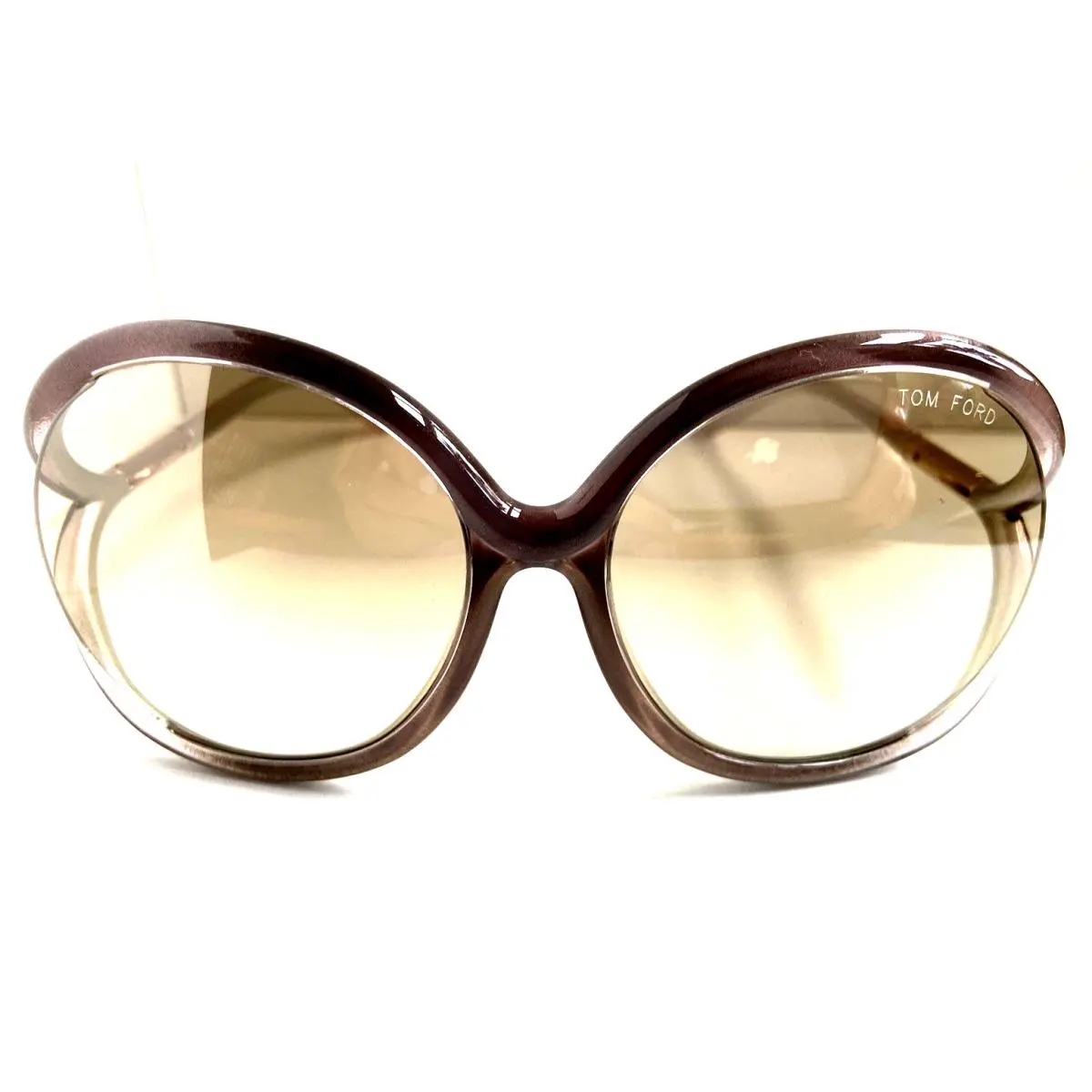 TF 252 33G Rhi 59mm Beige Oversized Women`s Sunglasses by Tom Ford