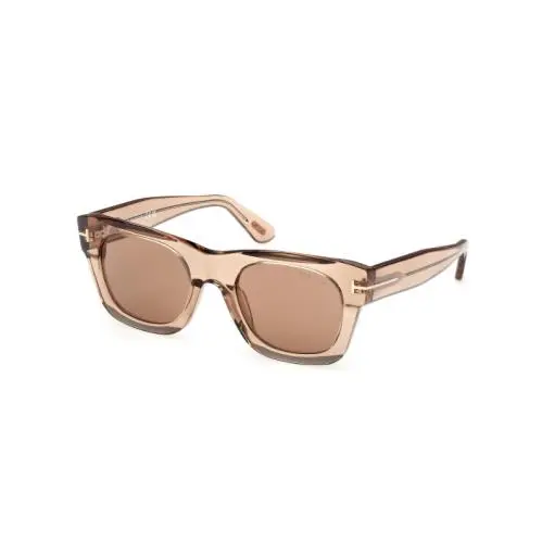 Tom Ford FT1314 EMMA-02 45E Shiny Light Brown/brown 51mm Women`s Sunglasses