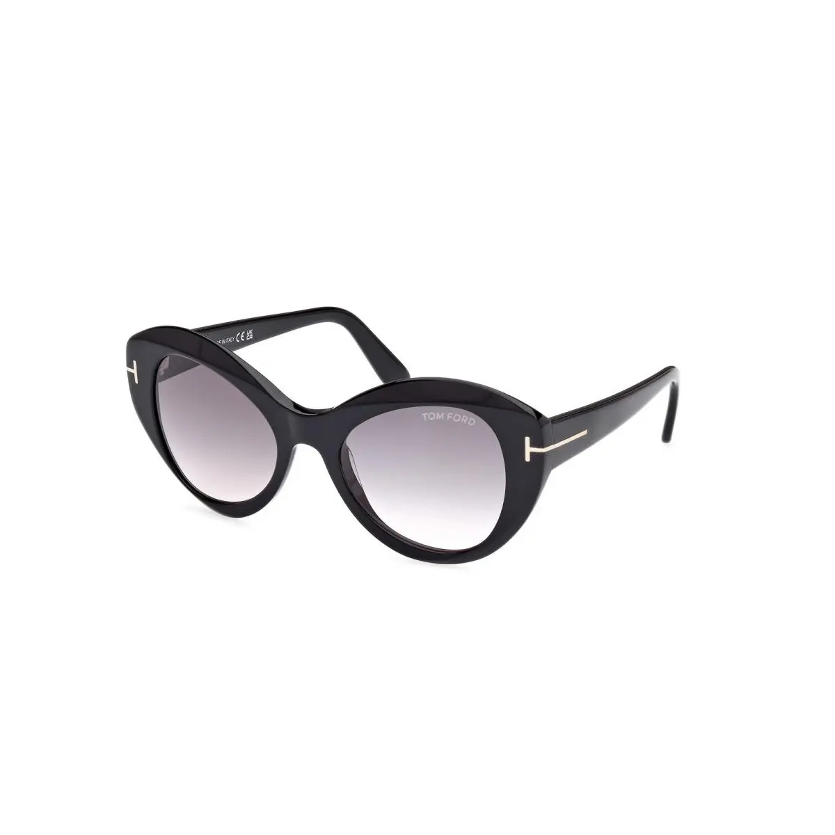 Tom Ford Sunglasses w Soft Case- FT1084 Guinevere 01B - Black/smoke Fade 52