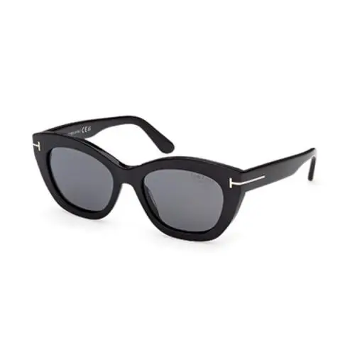 Tom Ford FT1285 Linda 02 01D Shiny Black/ Smoke Polarized Women`s Sunglasses