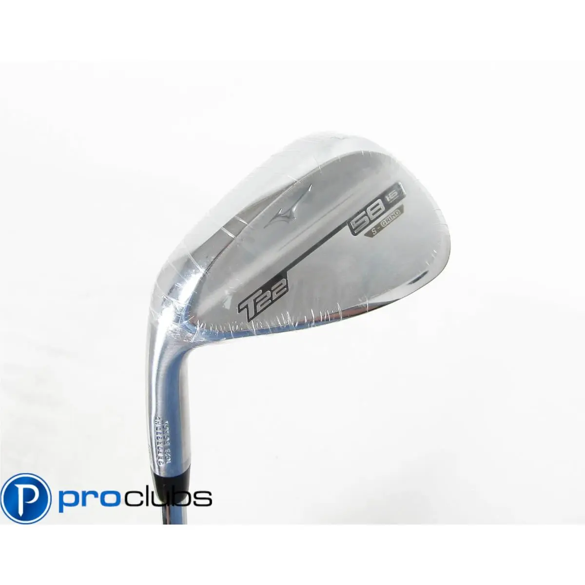 Left Handed Mizuno T22 Chrome 16 S-grind 58 Wedge Steel Stiff 510286