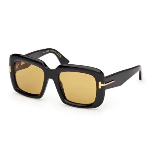 Tom Ford Icon FT1330 01E Shiny Black/brown 53mm Women`s Sunglasses