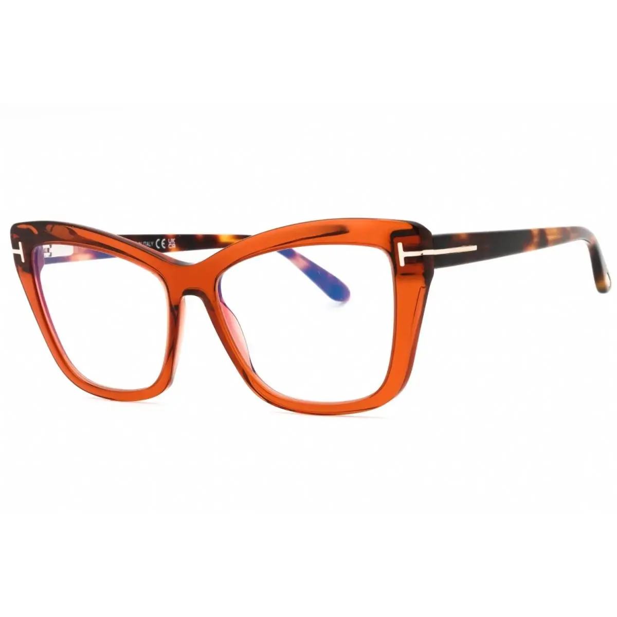 Tom Ford Eyeglasses w Soft Case- FT5826B 048 - Shiny Dark Brown 55-16-140