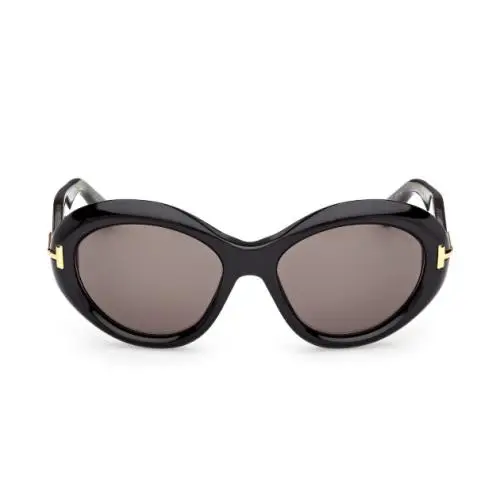 Tom Ford Icon FT1328 01A Shiny Black/smoke 55mm Women`s Sunglasses
