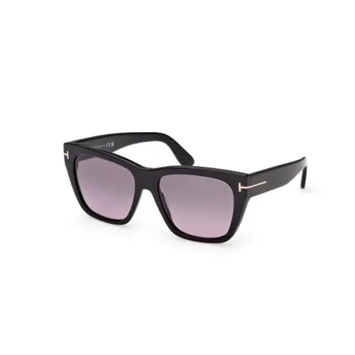 FT1343 FLYNN-02 01B Shiny Black/gradient Smoke 55mm Women`s Sunglasses by Tom Ford