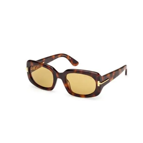 Tom Ford Icon FT1253 53E Blonde Havana/brown 54mm Women`s Sunglasses