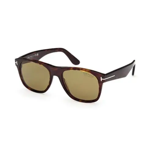 Tom Ford FT1284 MARLON-02 52R Dark Havana/green Polarized Men`s Sunglasses