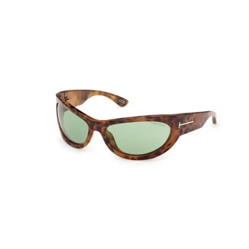 Tom Ford Icon FT1365 LEONA-02 55N Coloured Havana/green 62mm Women`s Sunglasses