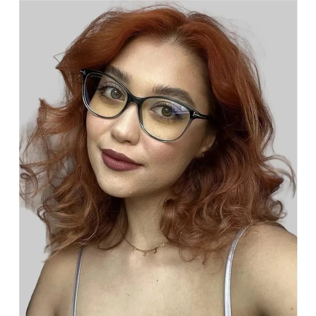 Tom Ford 54mm 54-16-140 Green Oversized Cat Eye Women`s Eyeglasses