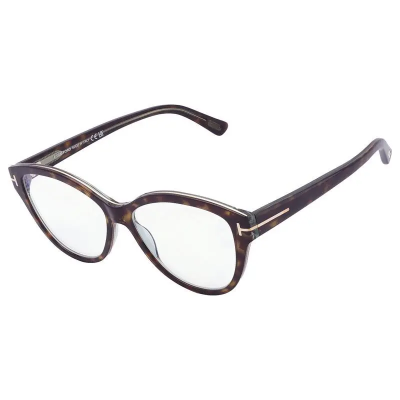 Tom Ford Eyeglasses w TF Clamshell Case- FT5954­B ­ 055 - Havana 54-15-140