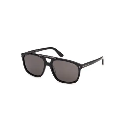 Tom Ford FT1338-N BRIANNA-02 01A Shiny Black/smoke 58mm Men`s Sunglasses