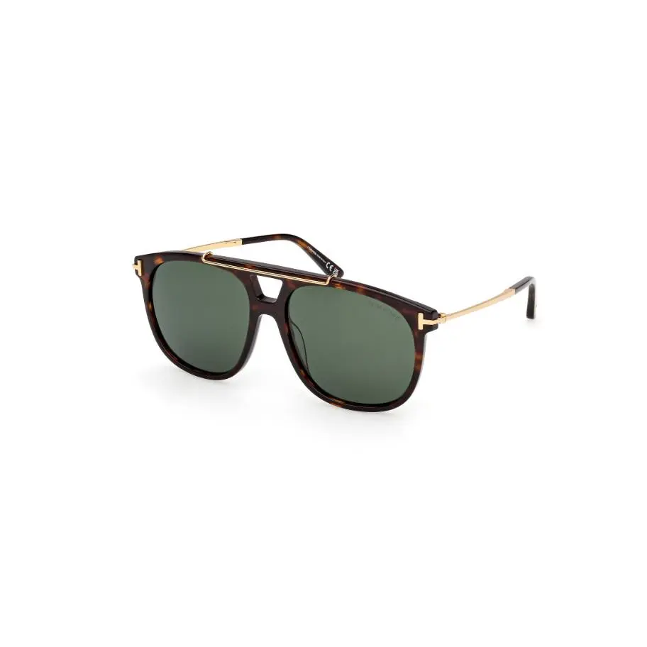 Tom Ford FT1306 SAM-02 52N Dark Havana/green 58mm Men`s Sunglasses